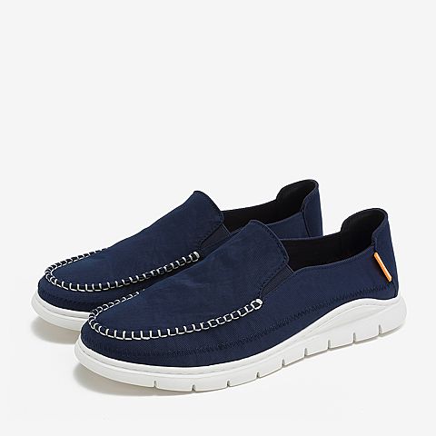 BASTO/百思图夏季专柜同款蓝色纺织品男休闲鞋CFJ01BM9