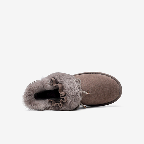 百思图2020冬季新款商场同款时尚保暖短筒雪地靴女棉靴XD050DD0