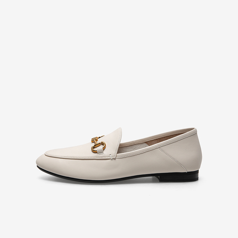 百思图2021春季新款商场同款时尚马衔扣浅口乐福鞋女单鞋RSM21AA1