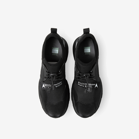 百思图2021春新款商场同款ins潮字母logo松紧带女休闲鞋A6053AM1