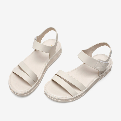 百思图2021夏季新款商场同款简约厚底沙滩罗马女凉鞋YB603BL1