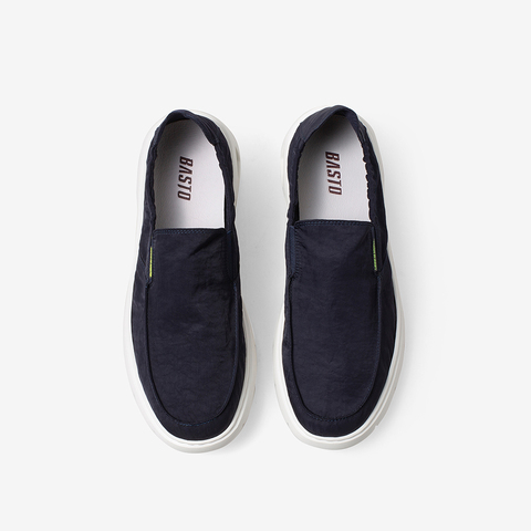 百思图2021夏季新款商场同款懒人一脚蹬休闲厚底男乐福鞋A2273BM1