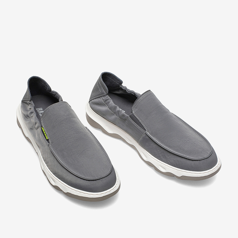 百思图2021夏季新款商场同款时尚懒人一脚蹬厚底男乐福鞋H2560BM1