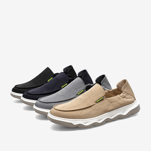 百思图2021夏季新款商场同款时尚懒人一脚蹬厚底男乐福鞋H2560BM1