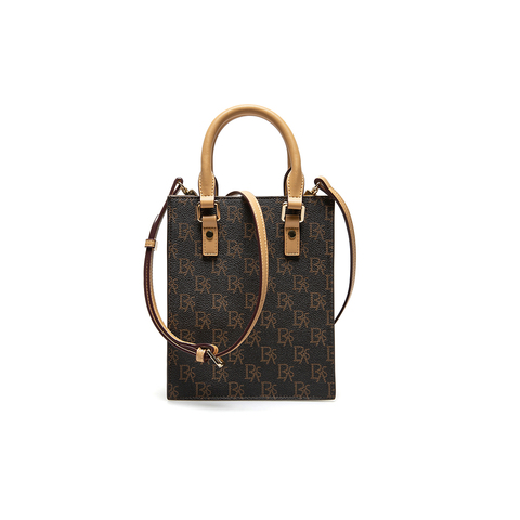 百思图2021春季新款时髦复古托特包手机包单肩斜挎包女X2279AX1