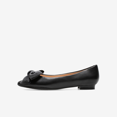 百思图2021春季新款商场同款时尚蝴蝶结方跟浅口女单鞋TCP20AQ1