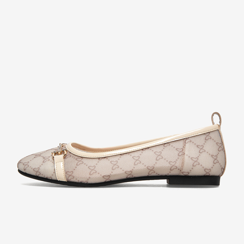 百思图2021春季新款商场同款简约金属饰网纱浅口女单鞋WFD12AQ1