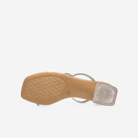 百思图2021夏季新款时髦水钻仙女风罗马凉鞋粗跟女凉鞋RQ221BT1