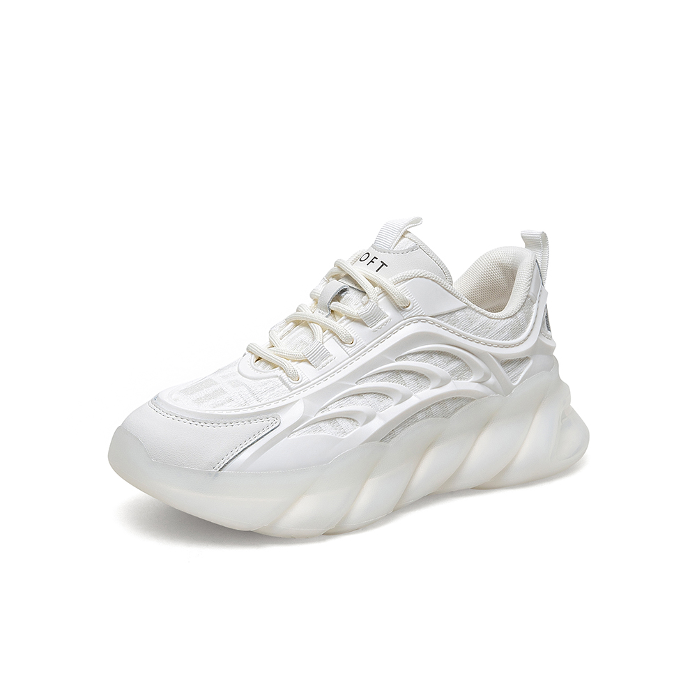 百思图2021春季新款商场同款帅气街头厚底老爹鞋女休闲鞋IA085AM1