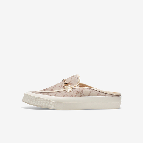 百思图2021夏季新款商场同款复古金属饰厚底穆勒拖女拖鞋WKM02BH1