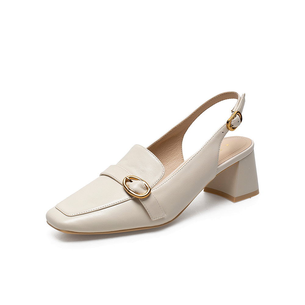 百思图2021夏季新款商场同款气质一字带粗跟后空女凉鞋RJF02BH1