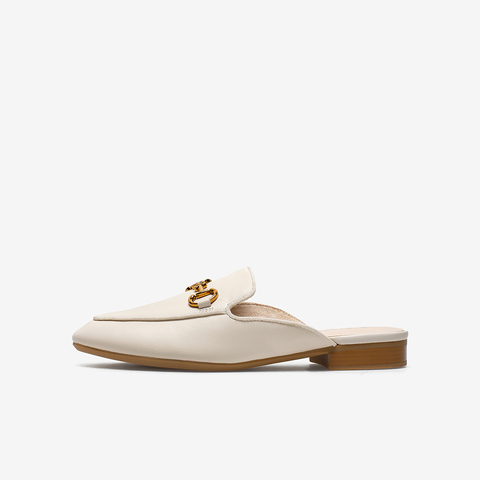 百思图2021夏新款商场同款时尚马衔扣懒人鞋穆勒托女凉拖RSM01BH1