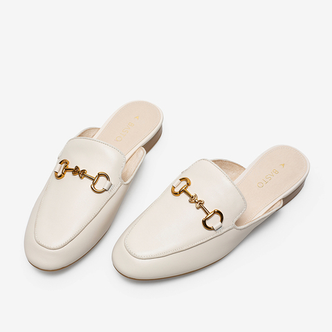 百思图2021夏新款商场同款时尚马衔扣懒人鞋穆勒托女凉拖RSM01BH1