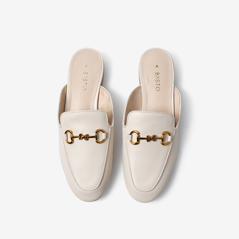 百思图2021夏新款商场同款时尚马衔扣懒人鞋穆勒托女凉拖RSM01BH1