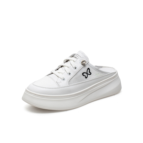 百思图2021夏季新款商场同款时尚厚底懒人鞋女凉拖鞋ZYE36BH1