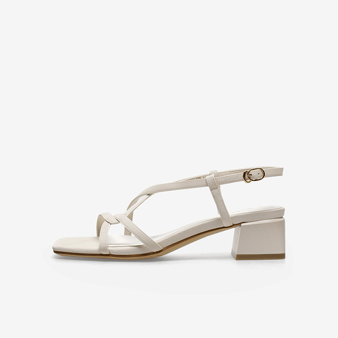 百思图2021夏季新款商场同款简约交叉绑带粗跟凉鞋女MB111BL1