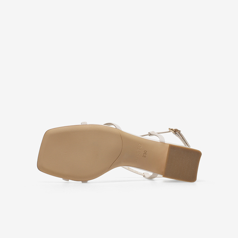 百思图2021夏季新款商场同款简约交叉绑带粗跟凉鞋女MB111BL1