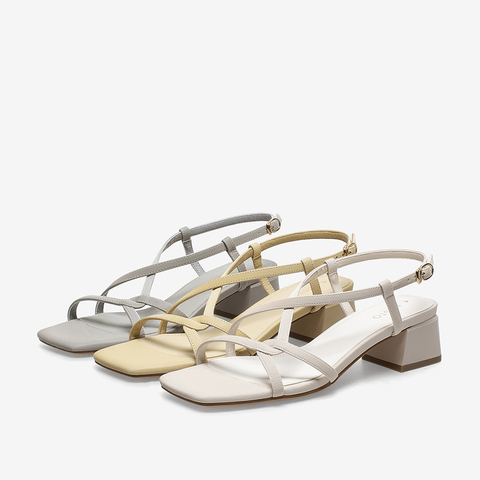 百思图2021夏季新款商场同款简约交叉绑带粗跟凉鞋女MB111BL1