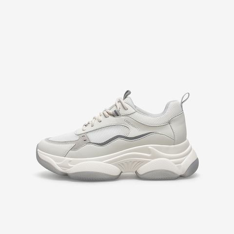 百思图2021夏季新款街头潮流运动风厚底老爹鞋女休闲鞋ZRUD5BM1