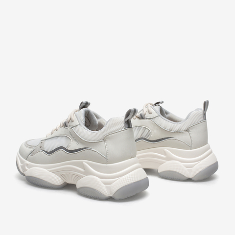 百思图2021夏季新款街头潮流运动风厚底老爹鞋女休闲鞋ZRUD5BM1