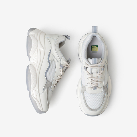 百思图2021夏季新款街头潮流运动风厚底老爹鞋女休闲鞋ZRUD5BM1