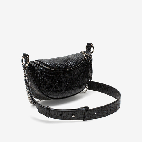 百思图2021春季新款商场同款复古鳄纹腋下包单肩斜挎包女X1955AX1