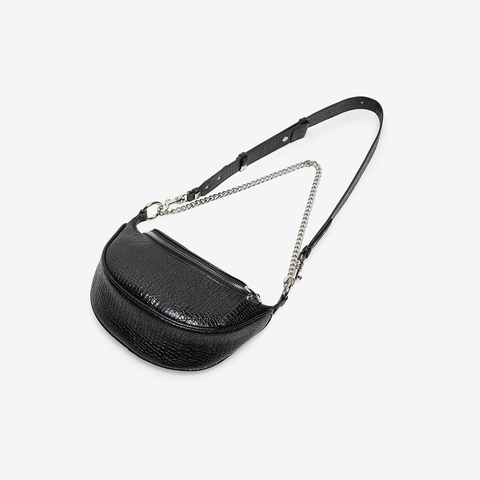 百思图2021春季新款商场同款复古鳄纹腋下包单肩斜挎包女X1955AX1