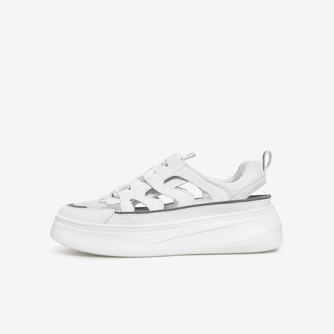 百思图2021夏季新款时尚潮酷街头风镂空厚底运动凉女凉鞋ZJE52BH1