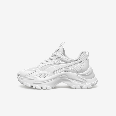 百思图2021秋新款商场同款潮流运动风厚底老爹鞋女休闲鞋WPT05CM1