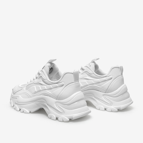 百思图2021秋新款商场同款潮流运动风厚底老爹鞋女休闲鞋WPT05CM1