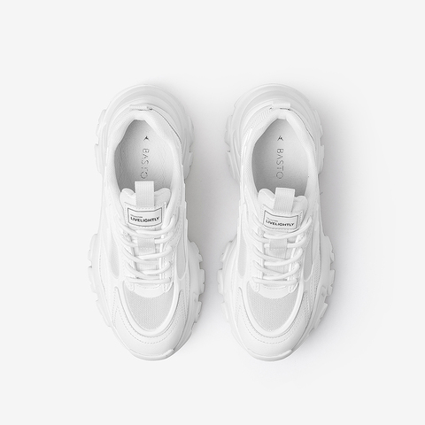 百思图2021秋新款商场同款潮流运动风厚底老爹鞋女休闲鞋WPT05CM1