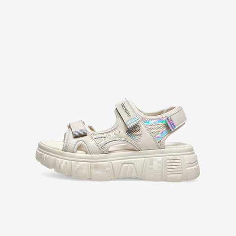 百思图2021夏季新款时尚潮酷街头运动凉厚底沙滩凉女凉鞋VC212BL1