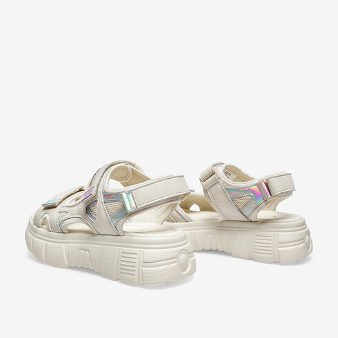 百思图2021夏季新款时尚潮酷街头运动凉厚底沙滩凉女凉鞋VC212BL1