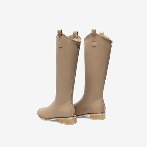百思图2021冬季新款商场同款经典优雅气质时装靴女长靴MDA28DG1