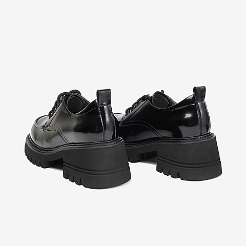 百思图2022春季新款商场同款时尚商务通勤德比鞋女皮鞋WYC01AM2