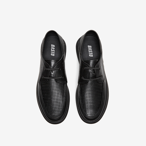 百思图2022夏季新款商场同款潮流商务通勤舒适男休闲皮鞋QA950BM2