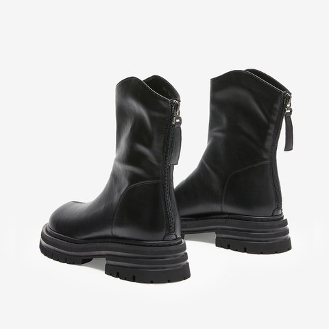 百思图2022冬季新款商场同款时尚潮流厚底时装靴女短靴MD602DD2