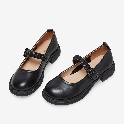 百思图2023春季新款商场同款时尚复古法式玛丽珍鞋女单鞋VHN03AQ3