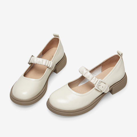 百思图2023春季新款商场同款时尚复古法式玛丽珍鞋女单鞋VHN03AQ3