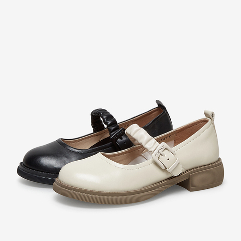百思图2023春季新款商场同款时尚复古法式玛丽珍鞋女单鞋VHN03AQ3