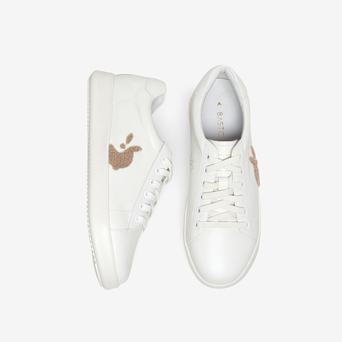 百思图2023春季新款商场同款时尚潮流小白鞋板鞋女休闲鞋WNN40AM3