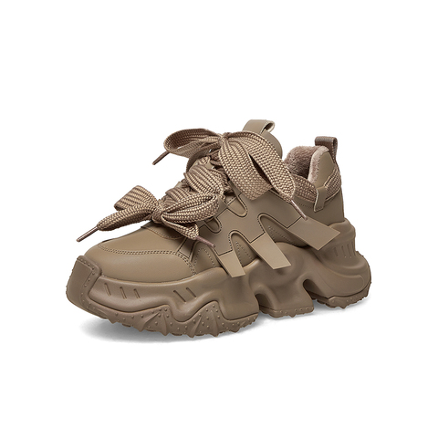 百思图2023春季新款商场同款时尚潮流厚底老爹鞋女休闲鞋BD909AM3