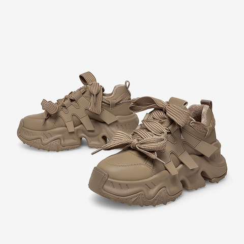 百思图2023春季新款商场同款时尚潮流厚底老爹鞋女休闲鞋BD909AM3