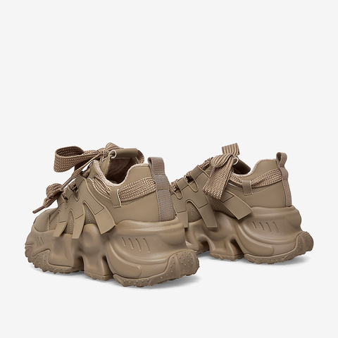 百思图2023春季新款商场同款时尚潮流厚底老爹鞋女休闲鞋BD909AM3