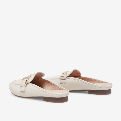 百思图2023夏季新款商场同款简约时髦穆勒鞋方跟女拖鞋WEF68BH3