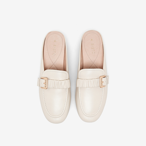 百思图2023夏季新款商场同款简约时髦穆勒鞋方跟女拖鞋WEF68BH3