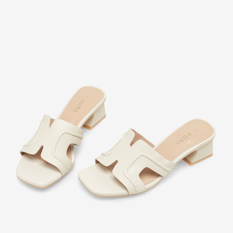 百思图2023夏季新款商场同款简约时尚粗跟一字拖女拖鞋TNE22BT3