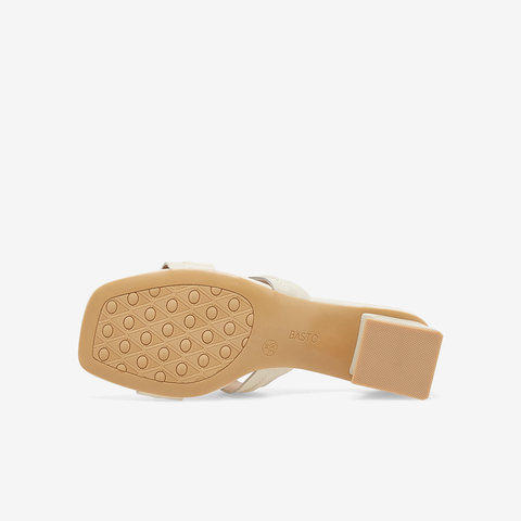 百思图2023夏季新款商场同款简约时尚粗跟一字拖女拖鞋TNE22BT3