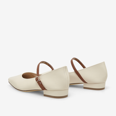 百思图2023春季新款商场同款时髦复古玛丽珍浅口女单鞋MAP10AQ3