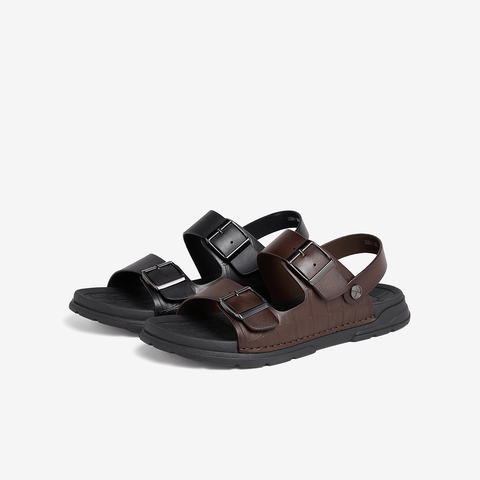 百思图2023夏季新款商场同款时尚休闲运动凉厚底男凉鞋23501BL3